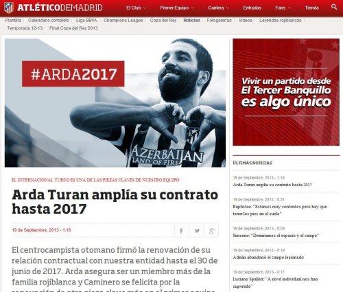 Arda Turan’ın Sözleşmesi Uzatıldı